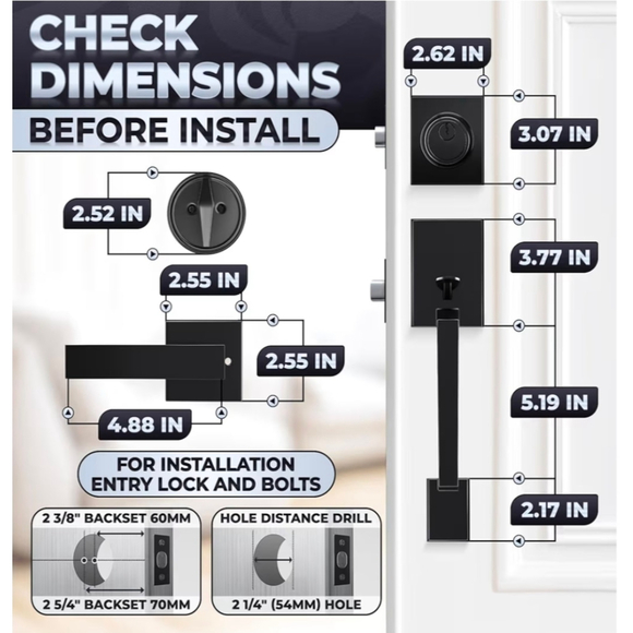 Front Door Lock Set - Picture 5 of 10